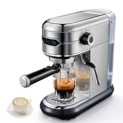 Espresso Machine with Steam Frother & Auto Shut-Off for Latte, Cappuccino, Americano & Iced Coffee, 1450W Home Coffee Maker
