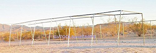 Golden Valley Tools & Tarps 60' Baseball Softball Slant Leg Trapezoid Batting Pitching Cage - 3/4