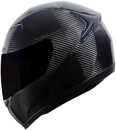 Genuine Carbon Fiber Motorcycle Street Bike Full Face Helmet Black, HG335-CaronFiber 3.2lb only