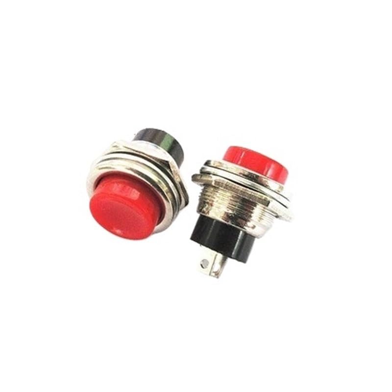 5 pcs DS-212 White Circular Since The Reset Unlocked Small Push Button Switch 16 mm