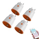 Smart Power Plugs: Zigbee Smart Plug mit Mess- & Timerfunktion, Tuya App Control, Notification Push, Zigbee Hub erforderlich, 16A Zigbee Steckdose kompatibel mit Alexa, Google Home (4-Pack)