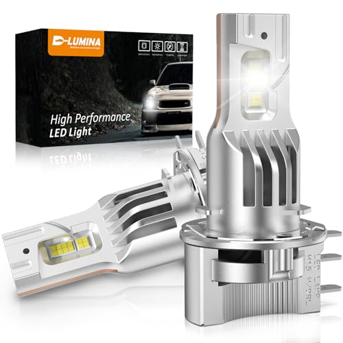 D-Lumina Ampoule H15 LED Canbus, 120W 20000LM 6500K, Anti-Erreur, Feux de Route Blancs Super Brillants et Feux de Circulation Diurnes, avec Effet de Refroidissement par Ventilateur, 2 Paquet