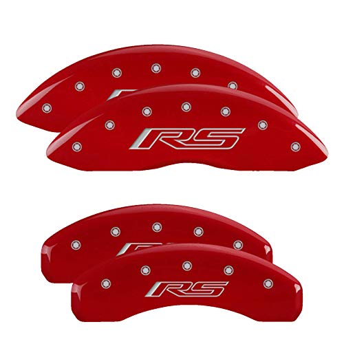 MGP Caliper Covers - Brake Caliper Covers 2010-2015 Chevrolet Camaro - Front and Rear Set - Red