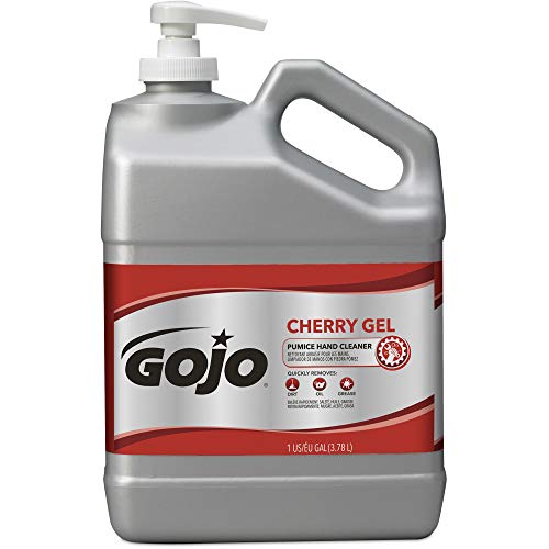 GOJO 2358-02 Cherry Gel Pumice Hand Cleaner Pump Bottle - 1 Gallon, (Pack of 2)