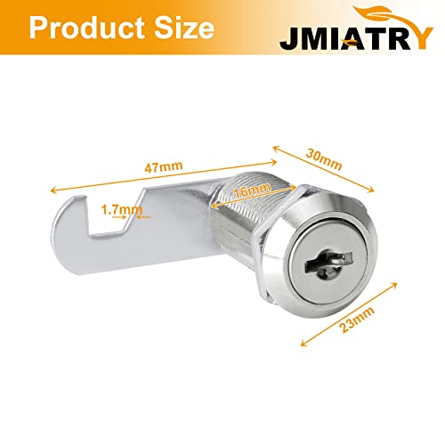 JMIATRY 12 Pack Security Cam Lock 30mm, Security Mailbox Locks with 24 Keys, Each Key is Alike, Security Cabinet Lock for Drawer, Door, Wardrobe, Letter Box and Toolbox - Image 2