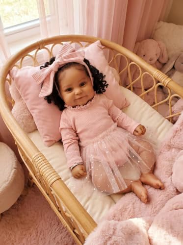 Muñeca bebé realista Angelbaby 24 pulgadas silicona suave miniatura 1