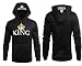 Minetom Moda Hombre y Mujer Pareja Impresión Corona King & Queen Sudaderas...