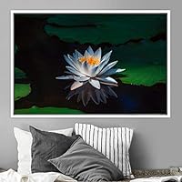 Framed Canvas Wall Art Flora Snapshot Closeup Dark Expressive Farmhouse/Country Floral Multicolor Photography Realism Single - 16x24 inches