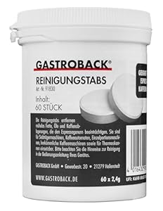 GASTROBACK 91830 Reinigungstabs für Kaffeemaschinen (60 Stück)