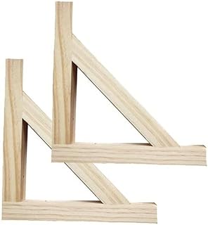 Countertop Support Bracket Shelf Bracket 2Pcs Wood Shelf Bracket Tripod Decoration Wall Bracket L Shape Right Angle Floating Shelves Brackets Unpainted (Size : 25cm)