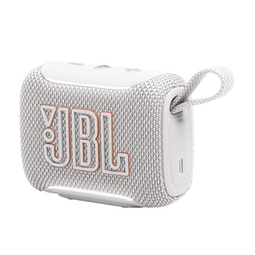 Image of JBL GO 5 Ultra-Portable Bluetooth Speaker with Big JBL Pro Sound and Punchy Bass, AirTouch Pairing, Waterproof Design and 10-Hour Playtime, White