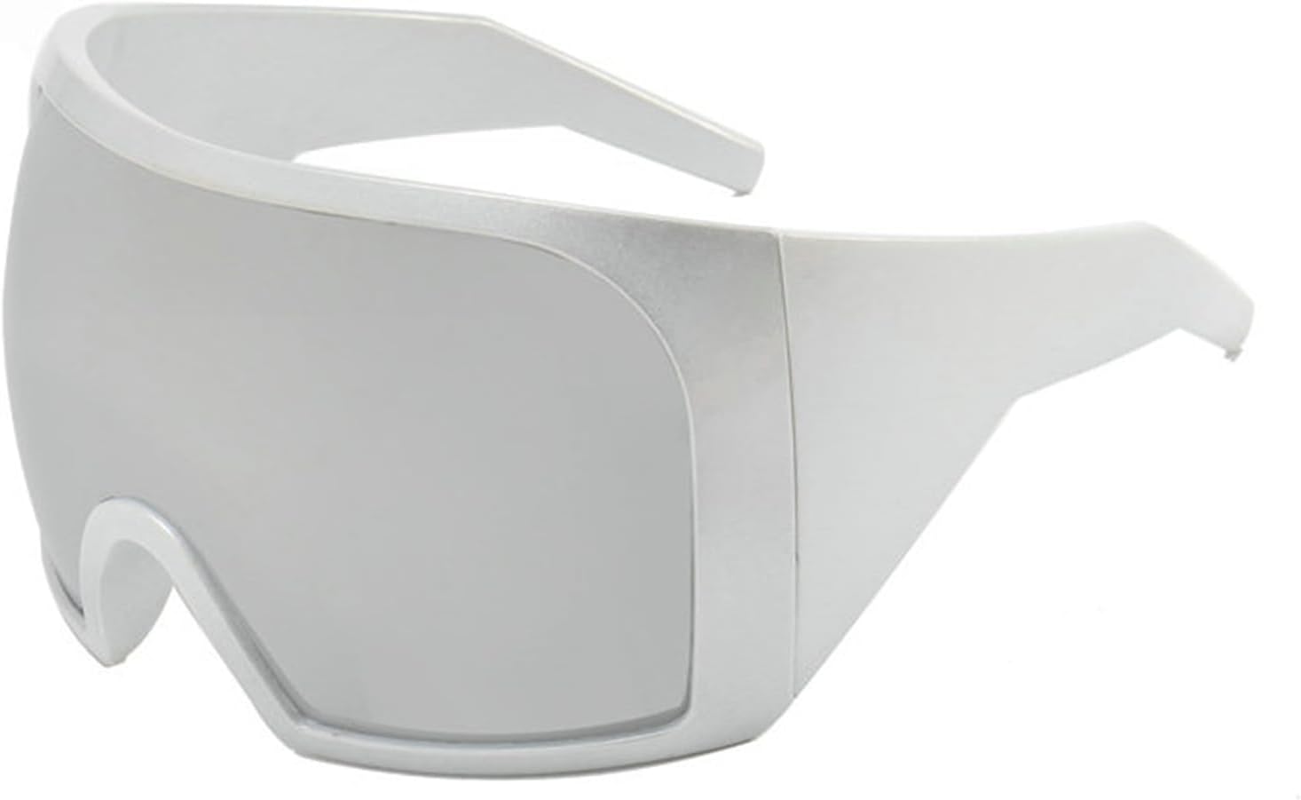 Oversized Wrap Around Sunglasses for Women Men Futuristic Rave Curved Lens Shades Fashion Trendy Shield Sun Glasses