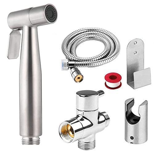 Hand Held Bidet Attachment für Toilette - 4 Ft. Schlauch Handheld Bidet Sprayer für Toilette - Toilette Bidet Sprayer für Intimpflege, Stoffwindeln, WC-Reiniger - Badezimmer Zubehör von Betbo bidet Cover