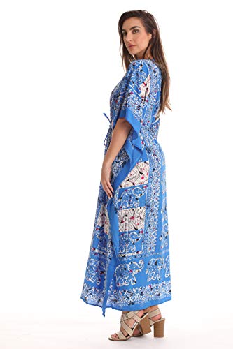 Riviera Sun Maxi Length Long Caftan for Women 21926-MULTI-L-XL