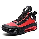 Antideslizante y duradero: utilizamos suelas de Goma duraderas para hacer zapatos de baloncesto para hombres. Los zapatos de baloncesto para hombres le proporcionarán amortiguación y soporte en la suela de los pies mientras realiza algunos deportes. En el campo de juego intenso, le proporcionarán un ambiente cómodo y protección de los pies.