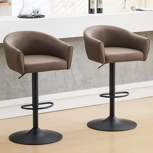 FIRAVOE Coffee Brown Bar Stools Image