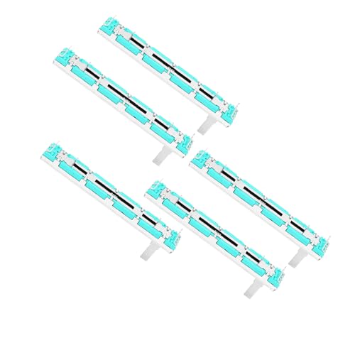 Dritta Slit Potenziómetro B10K con Canal de Mezclador de Doble Fader para Varias Comprobaciones, Paquete 5 - Potenciómetro para Aficionados Electrónicos