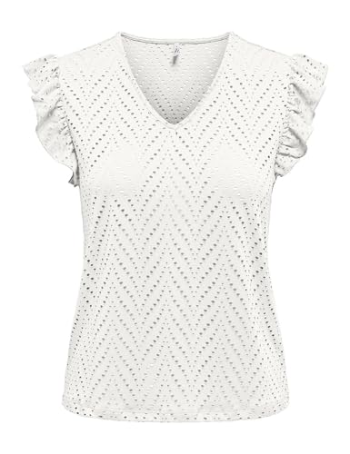 ONLY Onlsmilla S/L V-Neck Frill Top JRS