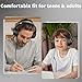 Botesty Sound Headphones Wired with Microphone, Over Ear Foldable 3.5mm Plug in Headphones with 4.9ft Tangle-Free Nylon Cord for Tablet, Laptop, MP3/4, School, Airplane Travel (Black)