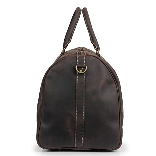 Sac de sport en cuir véritable Londo châtaigne, le cadeau de voyage durable par excellence