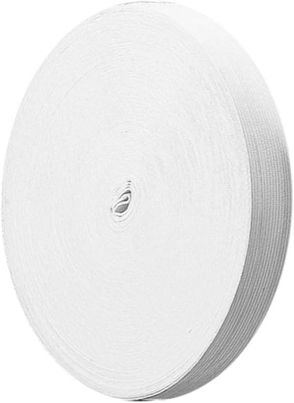 DOITOOL 1Roll Flat Elastic Band Wide Stretch Sewing Accessory for DIY Projects Clothing and Sportswear Durable Knit Elastic for Wigs Underwear and Pants