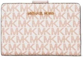 [Michael Kors] [マイケルコース] 財布 レディース 2つ折り アウトレット 折財布 コンパクト レザー 革 ブランド ミディアム JET SET TRAVEL MD [並行輸入品] (OPTIC WHITE/ROSE GOLD)