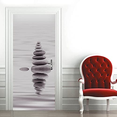 Sticker porte 3D pour rénover une porte et masquer les rayures - 3