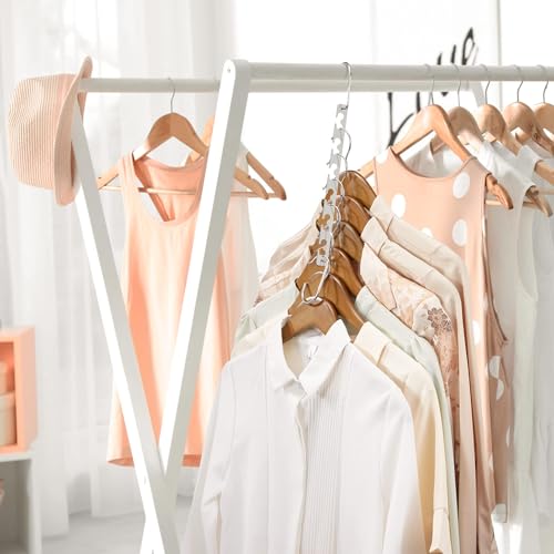 HOUSE DAY 4 Pack Metal Magic Hangers Space Saving Hangers Closet Space Saving Wardrobe Clothing Hanger Oragnizer, Updated Hook Design by HOUSE DAY - Image 8