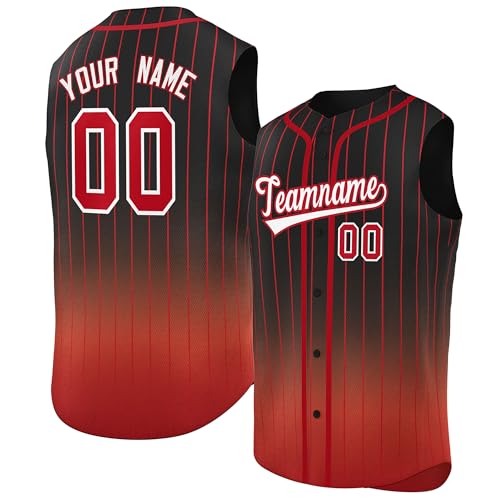 Custom Sleeveless Baseball Jersey with Name, Number & Logo