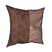 n/a Antique brun vintage usé en cuir usé carré de taies d'oreiller en polyester zip imprimé décoratif for coussin coussin 45 * 45cm (Color : A, Size : 40cm*40cm)
