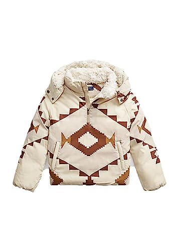 POLO RALPH LAUREN Big Kids Water Repellent Down Quarter Zip Jacket (O(2001)/B, Medium)