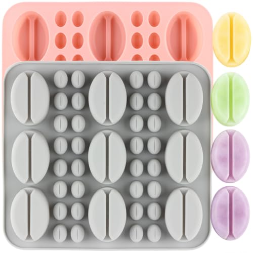 YIMINGMOLD 41 Cavity Coffee Beans Silicone Chocolate Molds Set Of 2