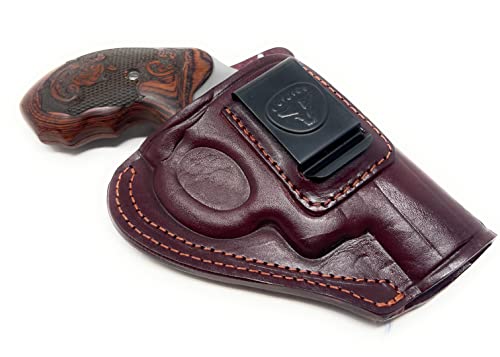 Cardini Leather Premium IWB Leather Holster for Concealed Carry | Fits Smith & Wesson K Frame and N Frame Revolvers, Model 60 | Rock Island M206 2" | Other 38 Special Revolvers3