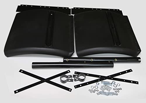 Mytee Products Black Poly Quarter Fender Set 24X24 Freightliner Kenworth Peterbilt W/Hardware #TOP5