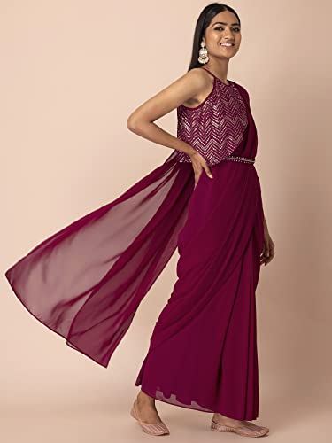 Image of Indya Women's Polyester Saree