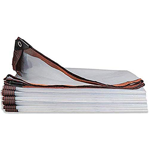 Lona Impermeable Transparente Exterior,3X5m Lonas Transparentes Invernadero Suave Y Duradero Protección Solar Anti-UV Toldos Tienda De Campaña Jardín Piscina Cover