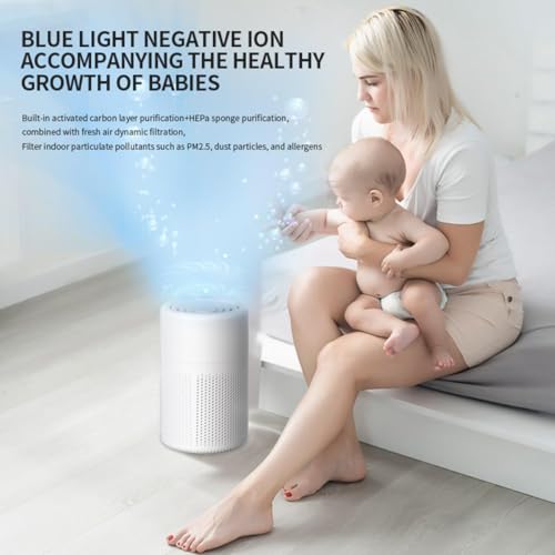 Valtreecho Air Purifiers for Bedroom, Home, Quiet HEPA Air Purifier for Smoke Pollen, Pet Dander, Odor, Dust Remove, H13 HEPA 3-stage Filter Small Air Purifier, Kitchen and Office