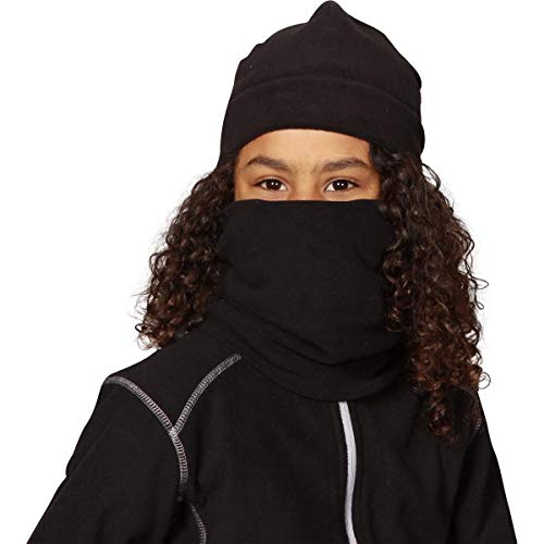 Turtle Fur Kids Chelonia 150 Classic Fleece Neck Warmer, Ages 3-6, Black #TOP4