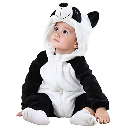 Image of MUST ROSE SPORTS AND HOMEWEAR Unisex Baby Flannel Romper Animal Onesie Costume Hooded Cartoon Outfit Suit