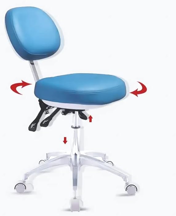 Height Adjustable Mobile Furniture Lab Dental Equipment Exam Doctor Chair Nurse Stool