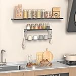 Floating Bathroom Shelves Wall Mounted - Wooden Shelf Set of 3 for Over Toilet Storage & Modern Bathroom Decor - Perfect Wall Shelving Organizer for Apartments RVs Powder Rooms Restroom - Black - Image 5
