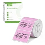 Thermo-Etiketten für Nelko PM220 Etikettenhersteller, 40 x 30 mm, Thermo-Aufkleber-Etikett, wasserdicht, Mehrzweck-Etikettenband, 1 Rolle mit 230 selbstklebenden Thermopapier (Rosa)