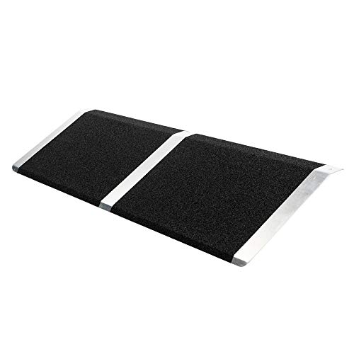 Motorhot Portable Aluminum Threshold Ramp Wheelchair Doorway Access Door Anti Slip Ramp fit