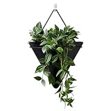 Black Large Wall Hanging Planter, Indoor Wall Decor Geometric Planters, Plant Hanger Succulent Wall