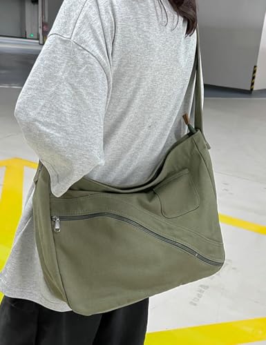 Canvas Casual Crossbody bag Messenger Handbag Canvas Shouder Tote Bag for Women and Men Work College Bag2