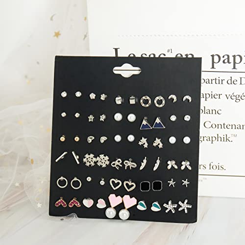 Newitin 30 Pairs Colorful Cute Stud Earrings For Girls Hypoallergenic Earrings Stainless Steel Earrings For Girls And Women #TOP1