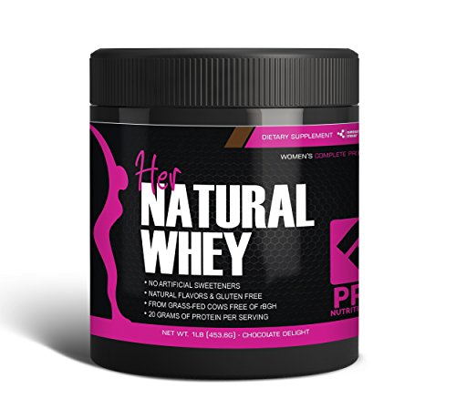 PRO NUTRITION LABS Whey Protein Powder for Women - Supports Lean Muscle Mass - Low Carb - Gluten Free - Grass Fed and Rbgh Hormone Free (16 Ounces (Pack of 1), Chocolate Delight)