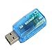 VizGiz 3 Pack USB Sound Card Adapter 5.1 Channel 3D External USB to 3.5MM 1/8 Audio Jack Stereo Headset Mic Microphone Headphone Earphone Plug and Play for Raspberry Pi Windows Mac Linux PC Computer