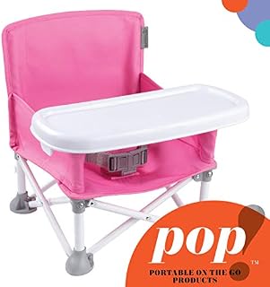 Summer Pop ‘n Sit Portable Booster Chair, Pink – Booster Seat for Indoor/Outdoor