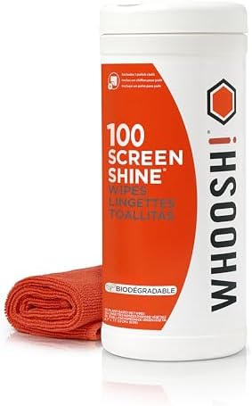 WHOOSH! Screen Shine Electronic Cleaning Wipes & Reusable Cloth, 100 Count image 5